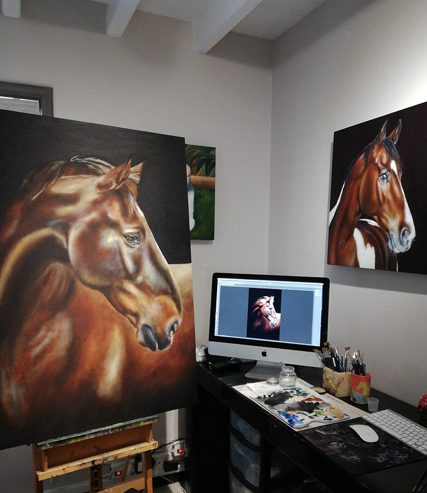 Horse Painting In Progress